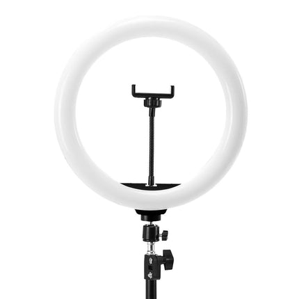 GLOW ring light su reguliuojamu stovu – profesionalus baldas grožio salonui