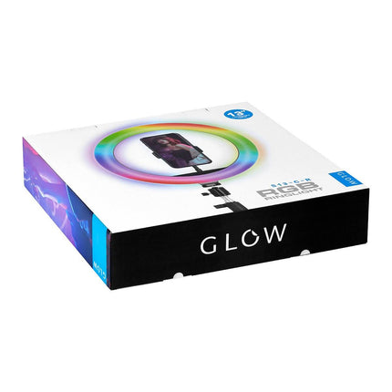 GLOW žiedinis ring light su stovu – patikimas apšvietimas makiažo, kirpyklų ir lash studijoms