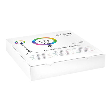 GLOW žiedinė RGB lempa 18" – universalus grožio salono baldas su reguliuojamu stovu
