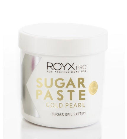 Royx Pro Pasta cukraus Gold Pearl 300g – profesionali cukravimo pasta depiliacijai salonams