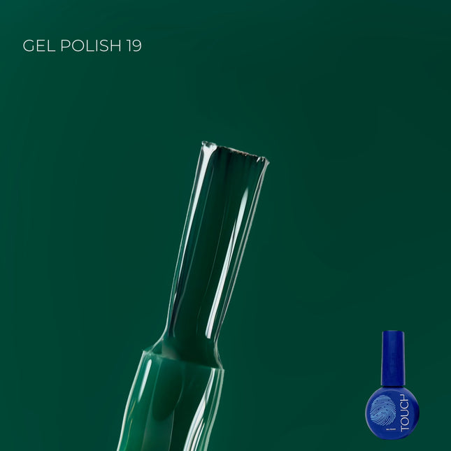 TOUCH Gel Polish gelinis lakas Nr. 19, 9ml – profesionalus ilgalaikis gelinis lakas manikiūrui
