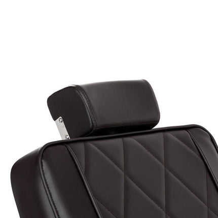 Hair System BM88066 rudos spalvos kėdė – funkcionalus barberio salono baldas su hidraulika