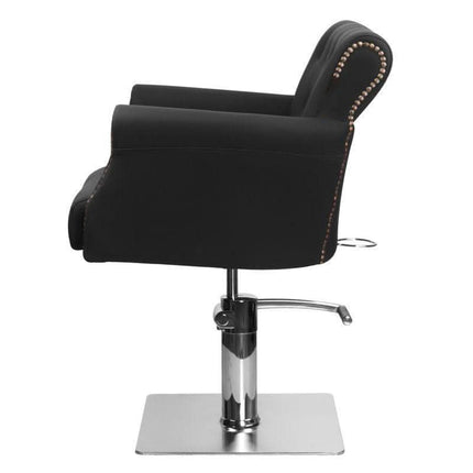 HAIR SYSTEM BER 8541 – ergonomiška kirpyklos kėdė mažinanti nugaros apkrovą, tinkama skirtingo ūgio specialistams