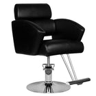 HAIR SYSTEM HS02 juoda kirpyklos kėdė profesionaliam barber salonui – stabili, ilgaamžė darbo vieta kirpėjams