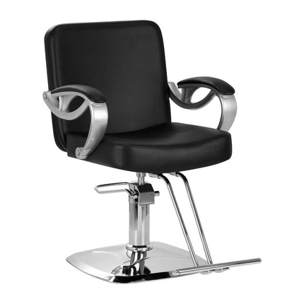 HAIR SYSTEM ZA31 hidraulinė kirpyklos kėdė juoda – profesionali barberių ir salonų baldas su ergonomiška atrama