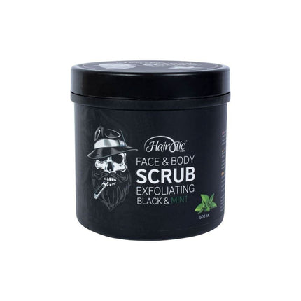 Hairotic Black & Mint Scrub Šveitiklis veidui ir kūnui, 500ml - Beauty Kit