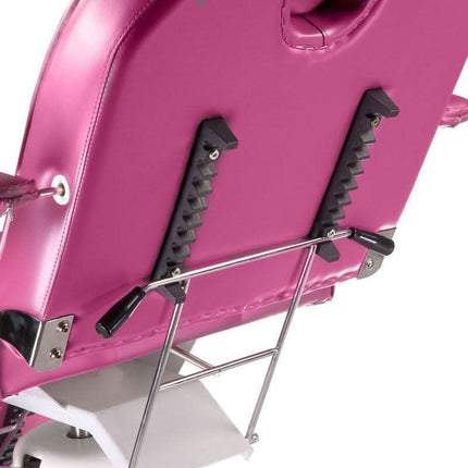 BS BD-8222 fuksijų spalvos lova grožio kabinetui – ergonomiška paciento padėtis epiliacijos ir priežiūros procedūroms