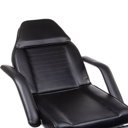 BS BW-210 juoda kosmetologinė lova grožio salonui – ergonomiška hidraulinė sistema klientų komfortui