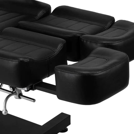 Juoda PRO INK 601A tatuiruočių salono kėdė – moderni estetika ir funkcionalumas