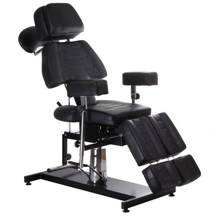 BS BD-3603 hidraulinis gultas tatuiruočių salonams juodas – profesionali paciento pozicionavimo įranga