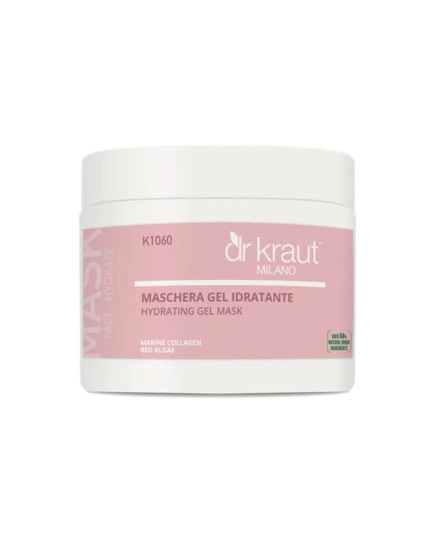 Drėkinanti gelinė veido kaukė su jūriniu kolagenu ir raudonaisiais dumbliais, 500 ml, Dr Kraut Italy