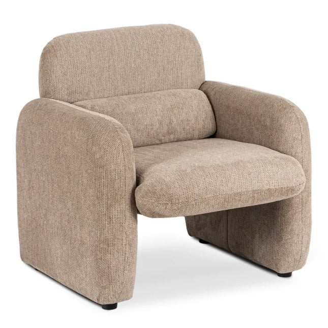 Mebel Elite TOGO poilsio fotelis tamsiai smėlinės spalvos – ergonomiškas sėdėjimas grožio salonuose