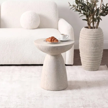 Modernus staliukas NELL 41  cm, spalva kreminė / smėlinė