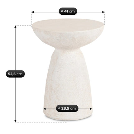 Modernus staliukas NELL 41  cm, spalva kreminė / smėlinė