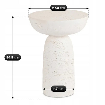 Modernus staliukas HENRICO 40 cm, spalva kreminė / smėlinė