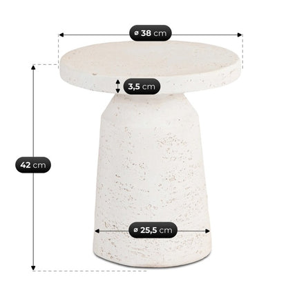 Modernus staliukas DESS 38  cm, spalva kreminė / smėlinė