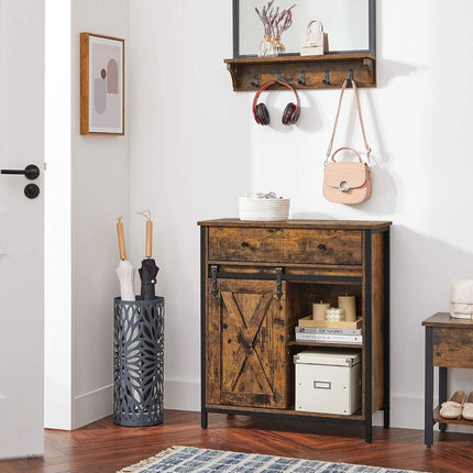 Profesionali industrinio stiliaus komoda LSC100B01 kosmetikos produktų saugojimui salone
