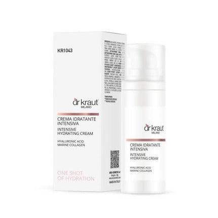 Dr Kraut Italy intensyviai drėkinantis veido kremas su jūriniu kolagenu ir hialurono rūgštimi, 50 ml