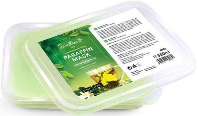 ISABELLE parafinas Green tea 500ml – žaliosios arbatos kvapo profesionalus parafinas manikiūrui ir pedikiūrui