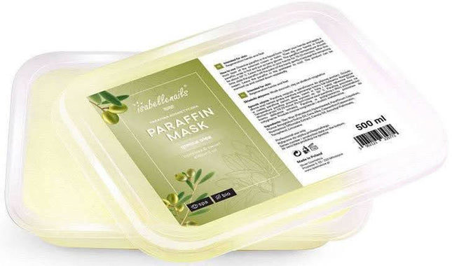 ISABELLE parafinas Olive 500 ml alyvuogių kvapo – profesionalus rankų ir pėdų minkštinimo parafinas salonams