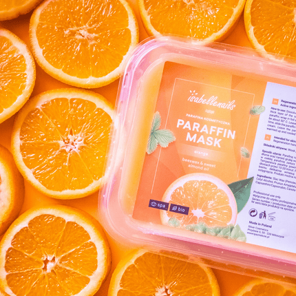 Šildantis Orange parafino vaškas pedikiūro procedūroms – Isabelle 500ml drėkinantis tirpalas