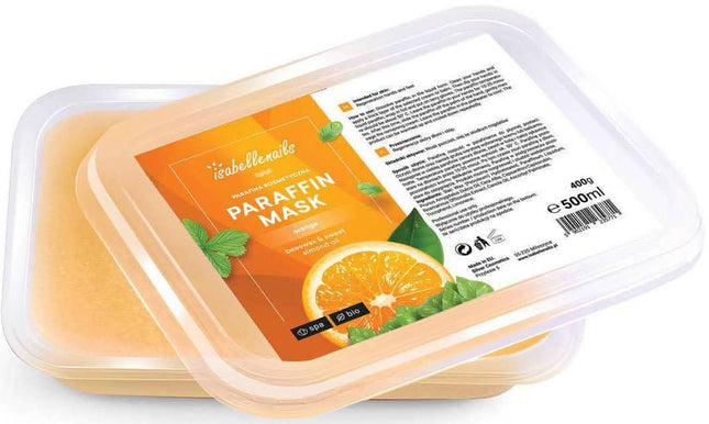 ISABELLE parafinas Orange 500ml – apelsinų kvapo parafino vaškas manikiūrui ir pedikiūrui