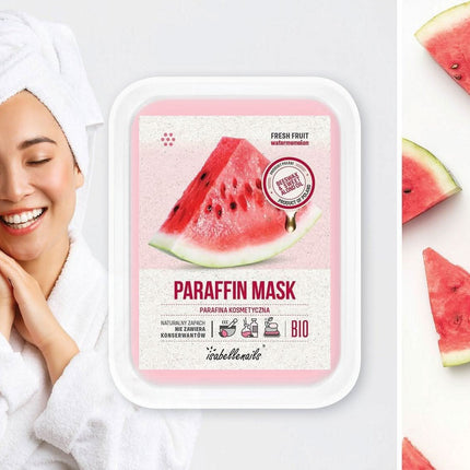 Isabelle Watermelon 500 ml parafino vonia salonams – šiluminė terapija sausai ir grubiai odai