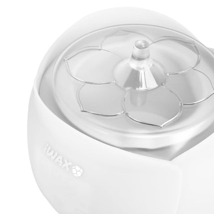 Baltas IWAX Flower vaško šildytuvas salonui – higieniškas 450ml talpyklos įrenginys