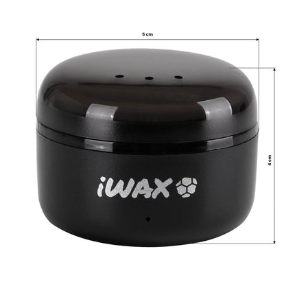 Juodas IWAX Mini vaško šildytuvas veido depiliacijai – profesionalus rinkinys grožio specialistams