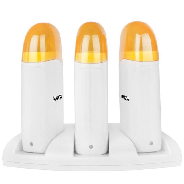 IWAX TRIO kasetinis vaško šildytuvas 120 W – depiliacijai skirtas įrenginys su 3 atskirai kaitinamomis vaško kasetėmis