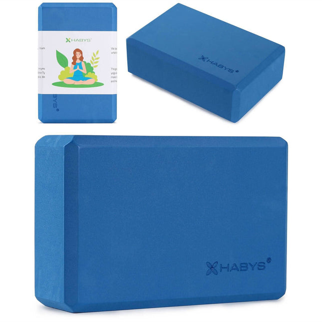 Habys jogos kubas EVA 23x15x7.5 cm mėlynas – profesionalus masažo ir tempimo pagalbinis įrankis