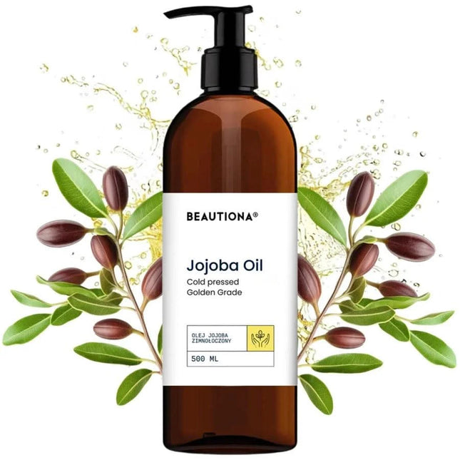 Beautiona 100% jojoba aliejus 500 ml – profesionalus masažo aliejus salonams ir kosmetologijos kabinetams