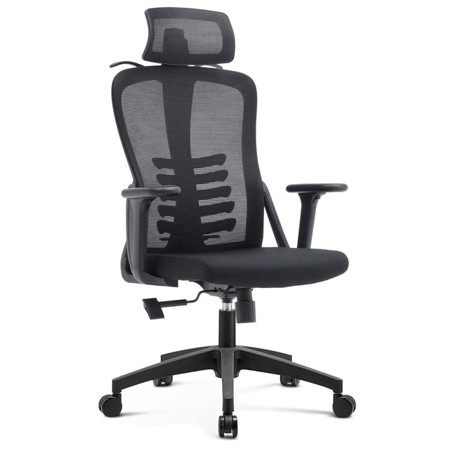 Mebel Elite JULIET ergonominė biuro kėdė juoda – optimali laikysena ilgoms darbo sesijoms salone