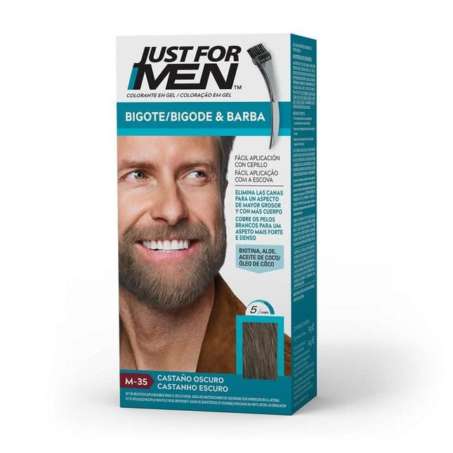 Just For Men ūsų ir barzdos dažai Dark Brown M-35, 28.4g - Beauty Kit