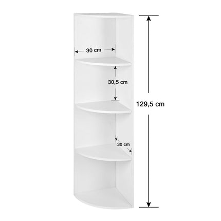 Minimalistinė balta Hurtmeblowy lentyna LBC42WT – moderni baldų detalė grožio studijoms
