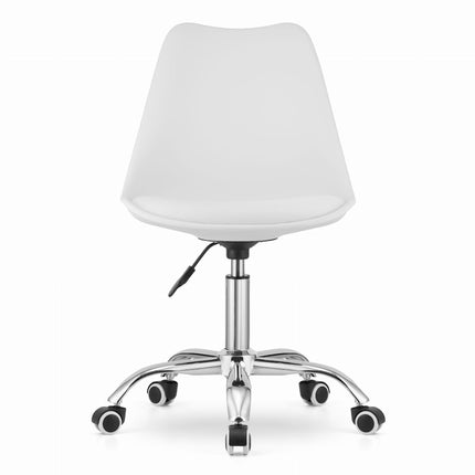 Balta mobili meistro kėdė ALBA ant ratukų profesionaliam grožio salonui ir kirpyklai