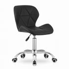 Hurtmeblowy AVOLA juoda eko oda kėdė ant ratukų salonui – ergonomiška sėdima vieta su mobilumu