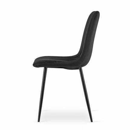 LAVA kėdė manikiūro kabinetui – stilingas juodas aksomas ir ergonomiška konstrukcija salonams