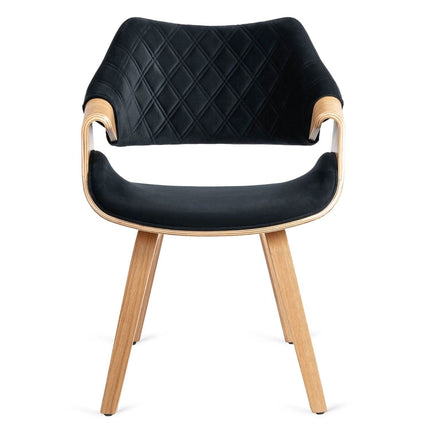 Kėdė LUISE Black Velour Modern Loft, juodas aksomas - Beauty Kit