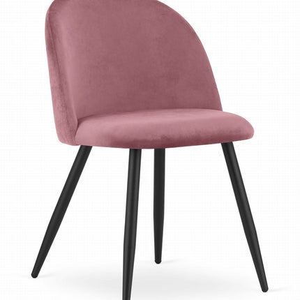 Aksominės grožio salono kėdės BELLO tamsiai rožine spalva – elegantiškas interjero sprendimas