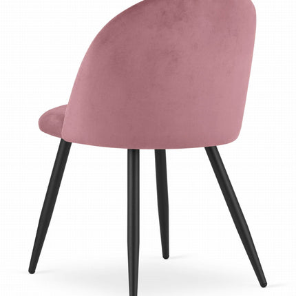 Tamsiai rožinės aksominės klientų kėdės salonui BELLO – stilingas ir ergonomiškas pasirinkimas