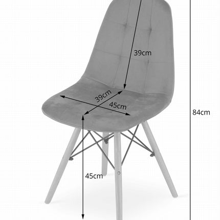 DUMO juodo aksomo kėdė iš šono – ergonomiška ir estetiška sėdimoji vieta grožio studijoje