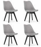 Hurtmeblowy MARK kėdės pilkos juodos kojos 4 vnt komplektas salonui laukiamajam