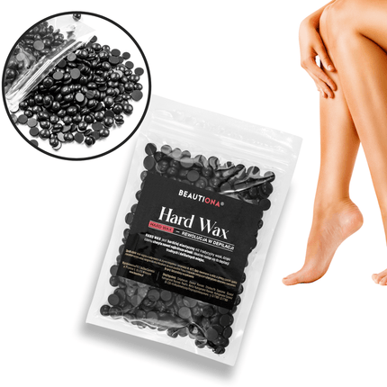 BeautyKit BLACK granulių vaškas depiliacijai – greitai lydomas, efektyviai šalina plaukus nuo šaknų