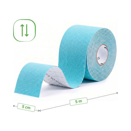 Kineziologinis teipas HABYS FACE 5 cm × 5 m, mėlynas - kitas vaizdas