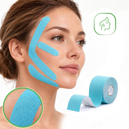 Kineziologinis teipas HABYS FACE 5 cm × 5 m, mėlynas - nuotrauka 6