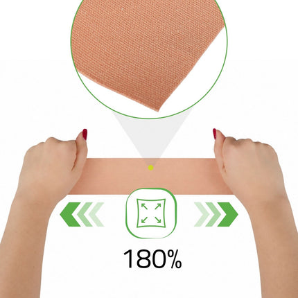 Kineziologinis teipas HABYS FACE 5 cm × 5 m, smėlio spalvos - detalės