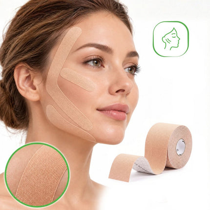 Kineziologinis teipas HABYS FACE 5 cm × 5 m, smėlio spalvos - nuotrauka 6