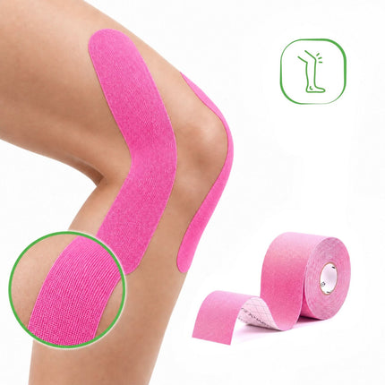 Kineziologinis teipas HABYS STANDARD 5 cm × 5 m, rožinis - nuotrauka 5