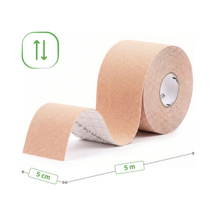 Kineziologinis teipas HABYS STANDARD 5 cm × 5 m, smėlio spalvos - kitas vaizdas